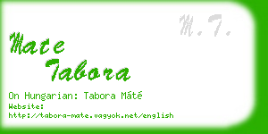 mate tabora business card